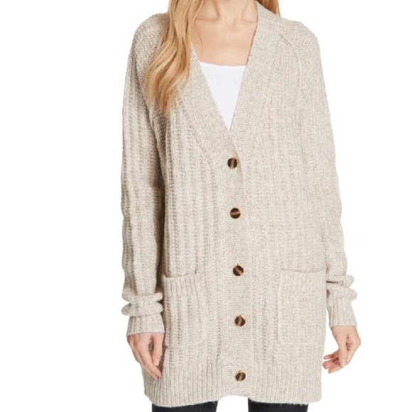 NICHOLAS Chunky Knit Alpaca Sweater Cardigan - Picture 3 of 14